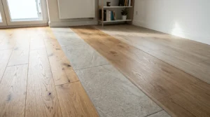 Verschiedene Bodenbeläge im Innenraum modern verlegt beim Bodenbelag auswählen