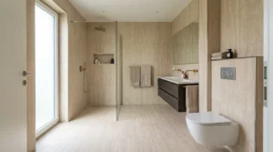 Modernes Badezimmer zeigt hochwertige Fliesenarbeiten im Kontext Fliesenleger Pauschalpreis